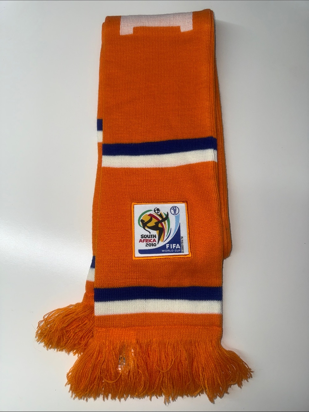 Vintage 2010 FIFA World Cup Netherlands Football Fan Knit Scarf Holland